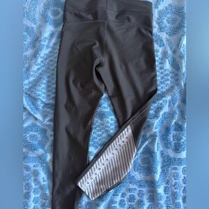 Grey UA Leggings with Striped Detail